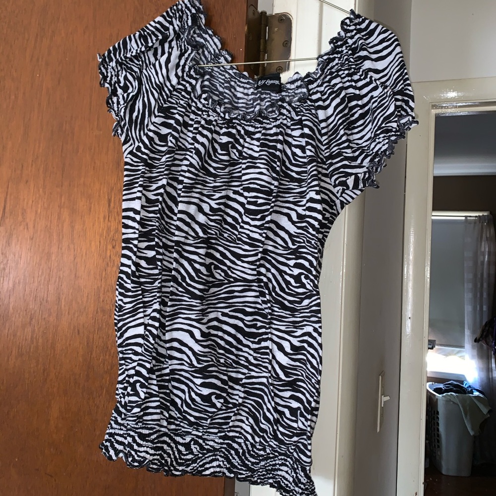 Zebra print woman shirt